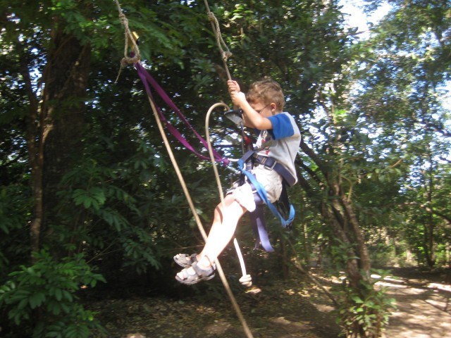 Lovin' the Tarzan Swing at New Monkey Jungle Guanacaste