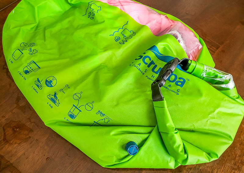 Scrubba Travel laundry bag Scrubba Washbag scrubber wash bag convenient  travel goods camping portable laundry bag (wash bag, green) (green, wash  bag) (green) 