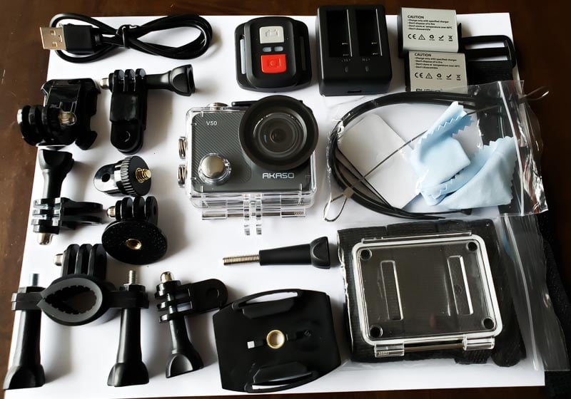  AKASO V50X Action Camera and Skateboard Kit Bundle :  Electronics