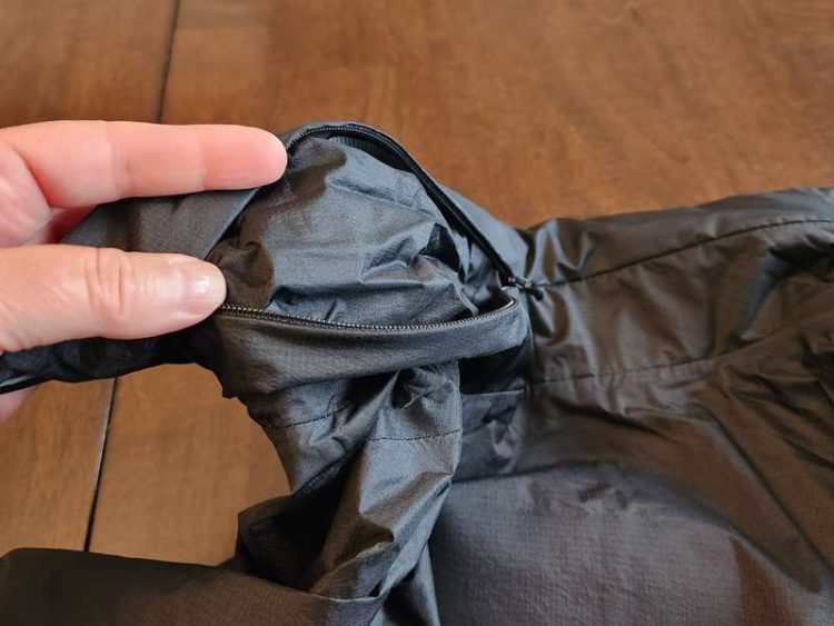 invisible hood on the Graphene X nomade jacket | The Barefoot Nomad